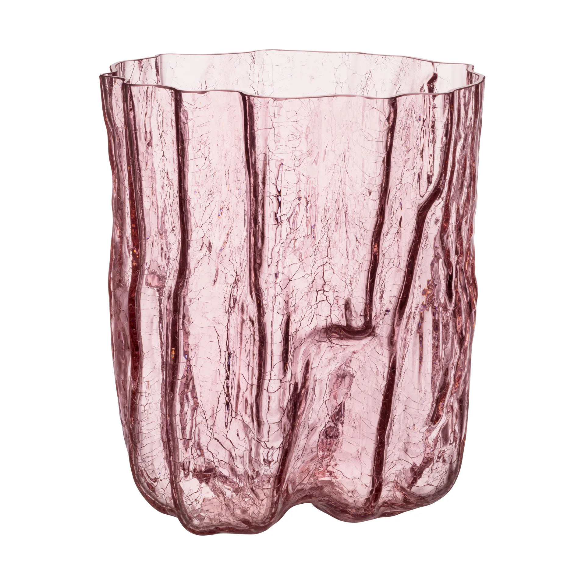 Vaso Crackle 27 cm, Rosa Kosta Boda