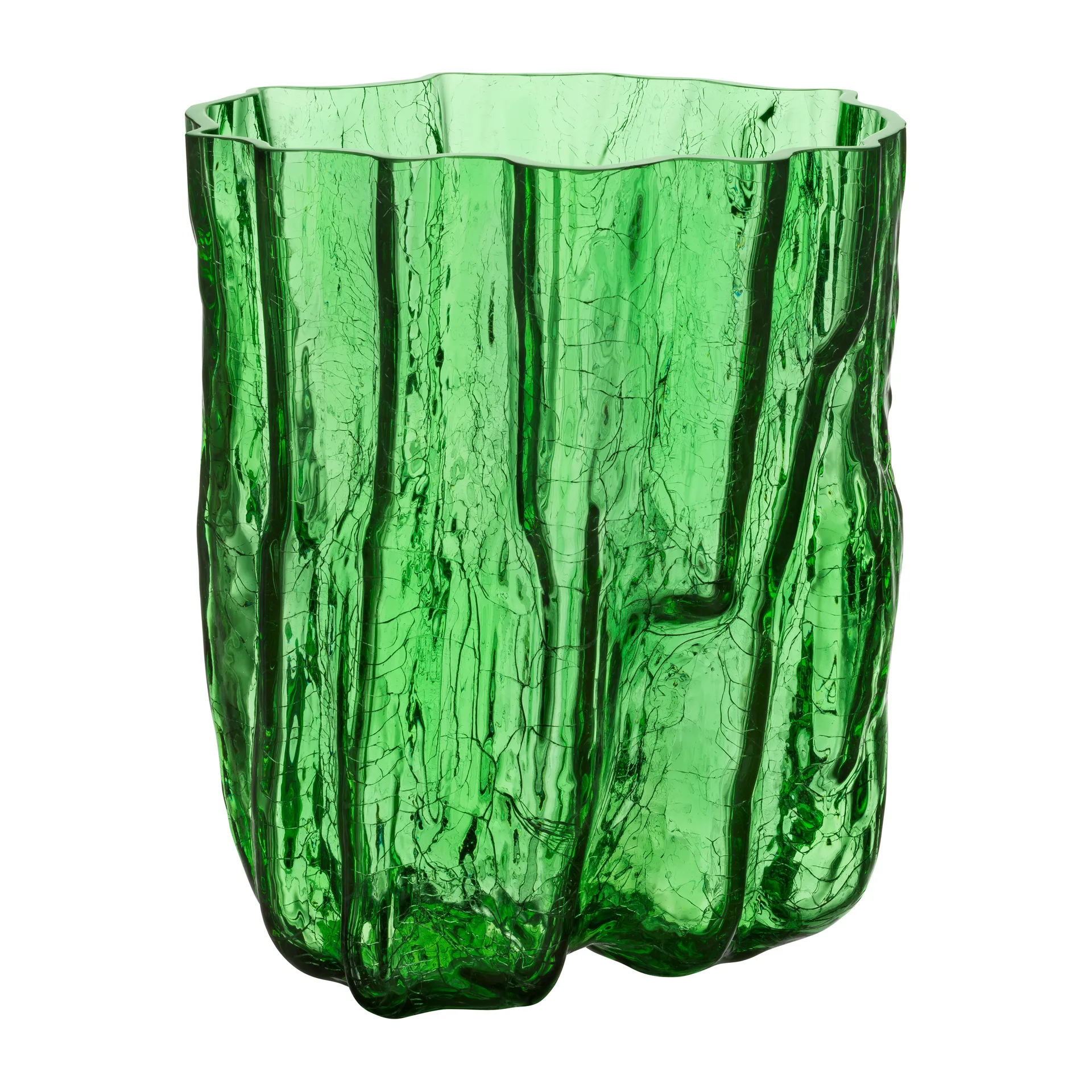 Vaso Crackle 27 cm, Verde Kosta Boda