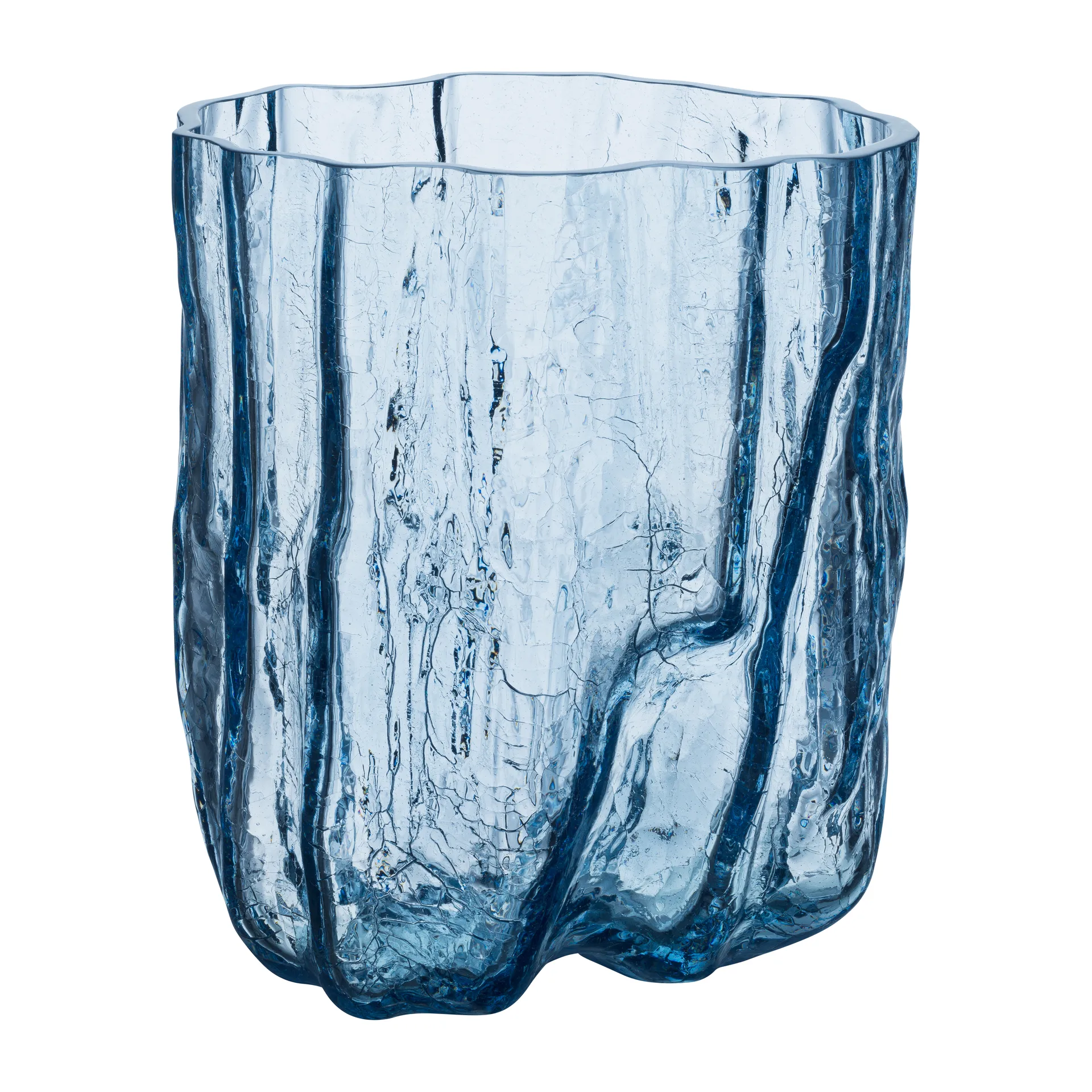 Vaso Crackle 27 cm, Vetro circolare Kosta Boda