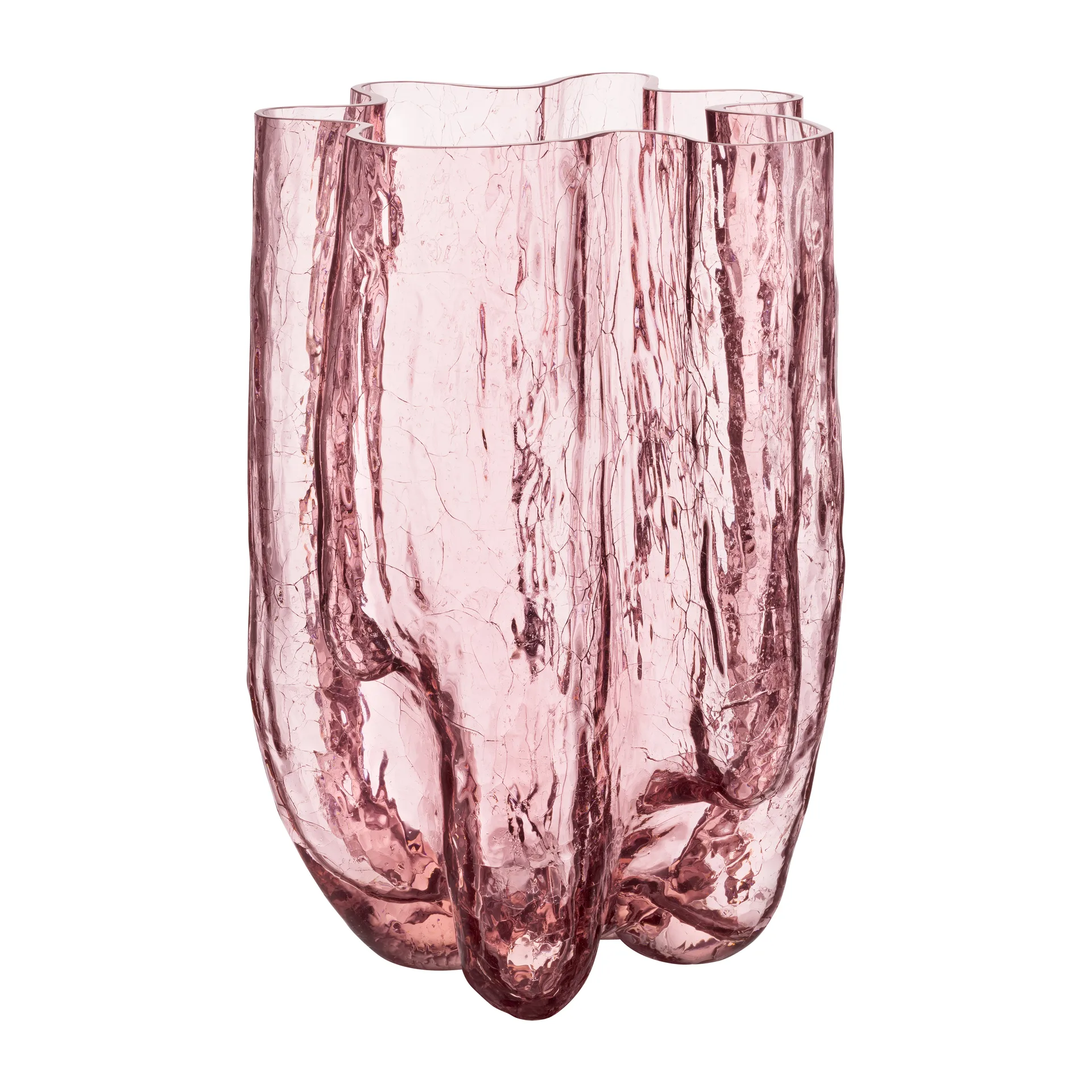 Vaso Crackle 37 cm, Rosa Kosta Boda