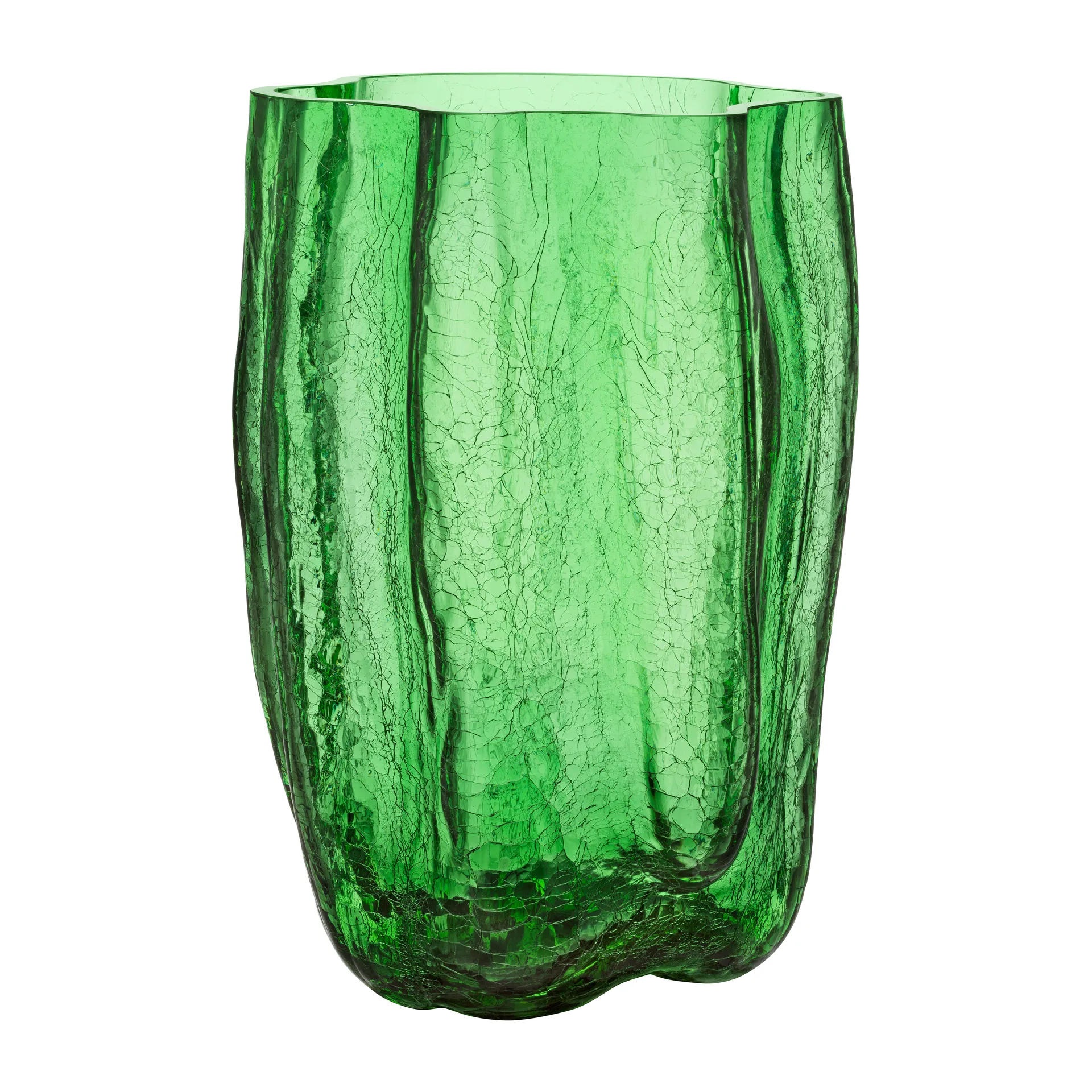 Vaso Crackle 37 cm, Verde Kosta Boda