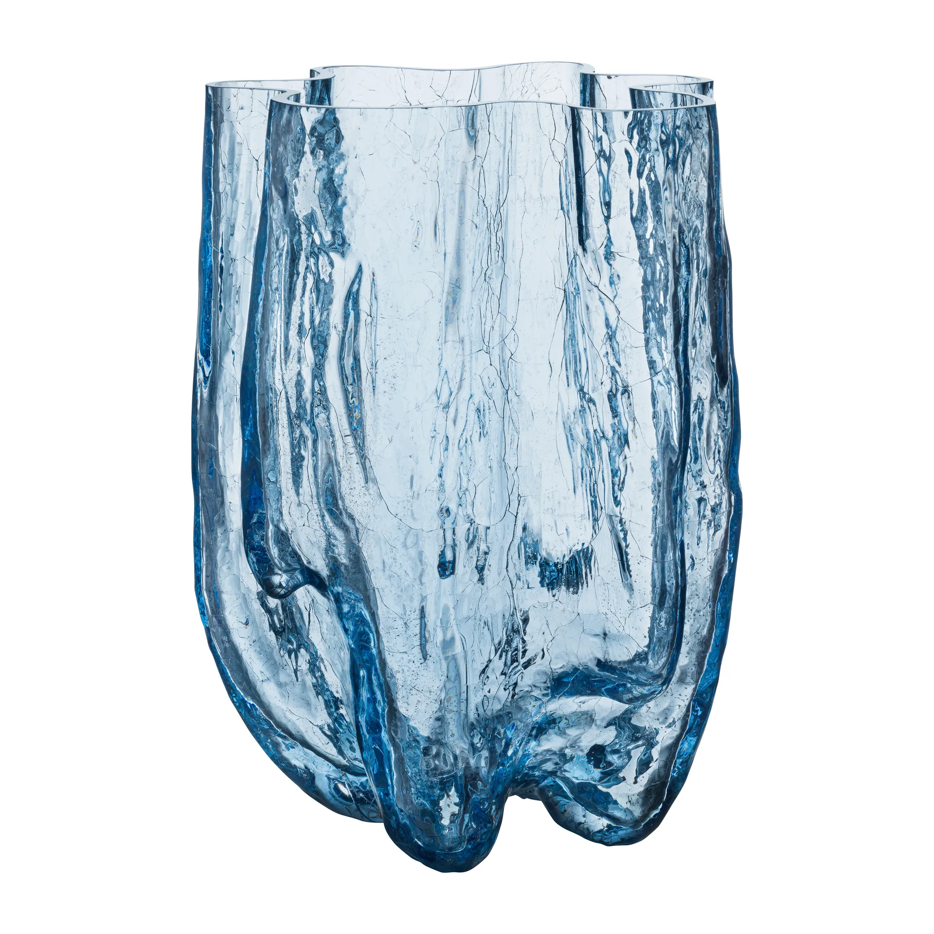 Vaso Crackle 37 cm, Vetro circolare Kosta Boda