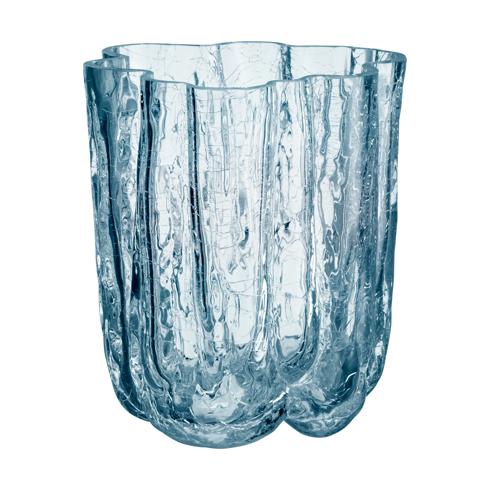 Vaso Crackle circolare 12,1 cm, Trasparente Kosta Boda