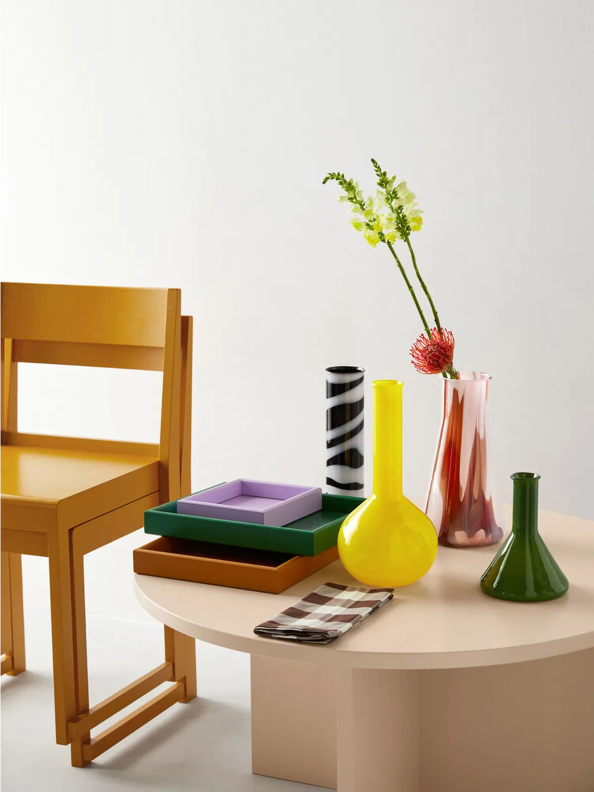 Vaso Lab a forma di cilindro graduato 18,5 cm, Verde Kosta Boda