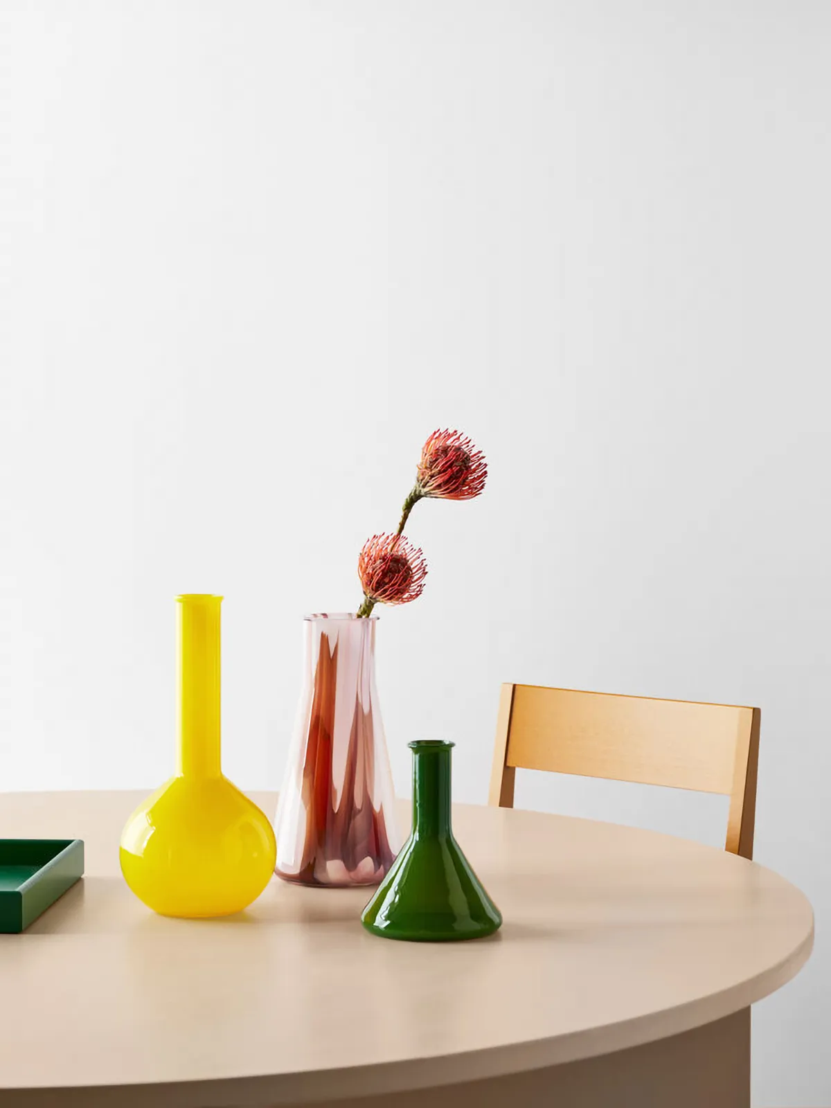 Vaso Lab a forma di cilindro graduato 18,5 cm, Verde Kosta Boda