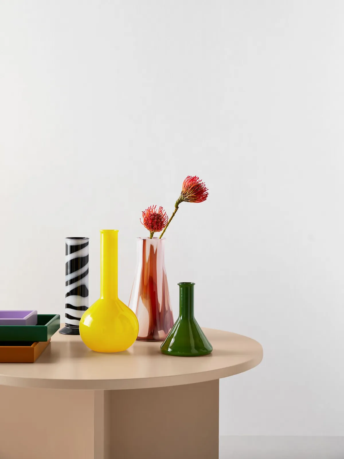 Vaso Lab a forma di cilindro graduato 18,5 cm, Verde Kosta Boda