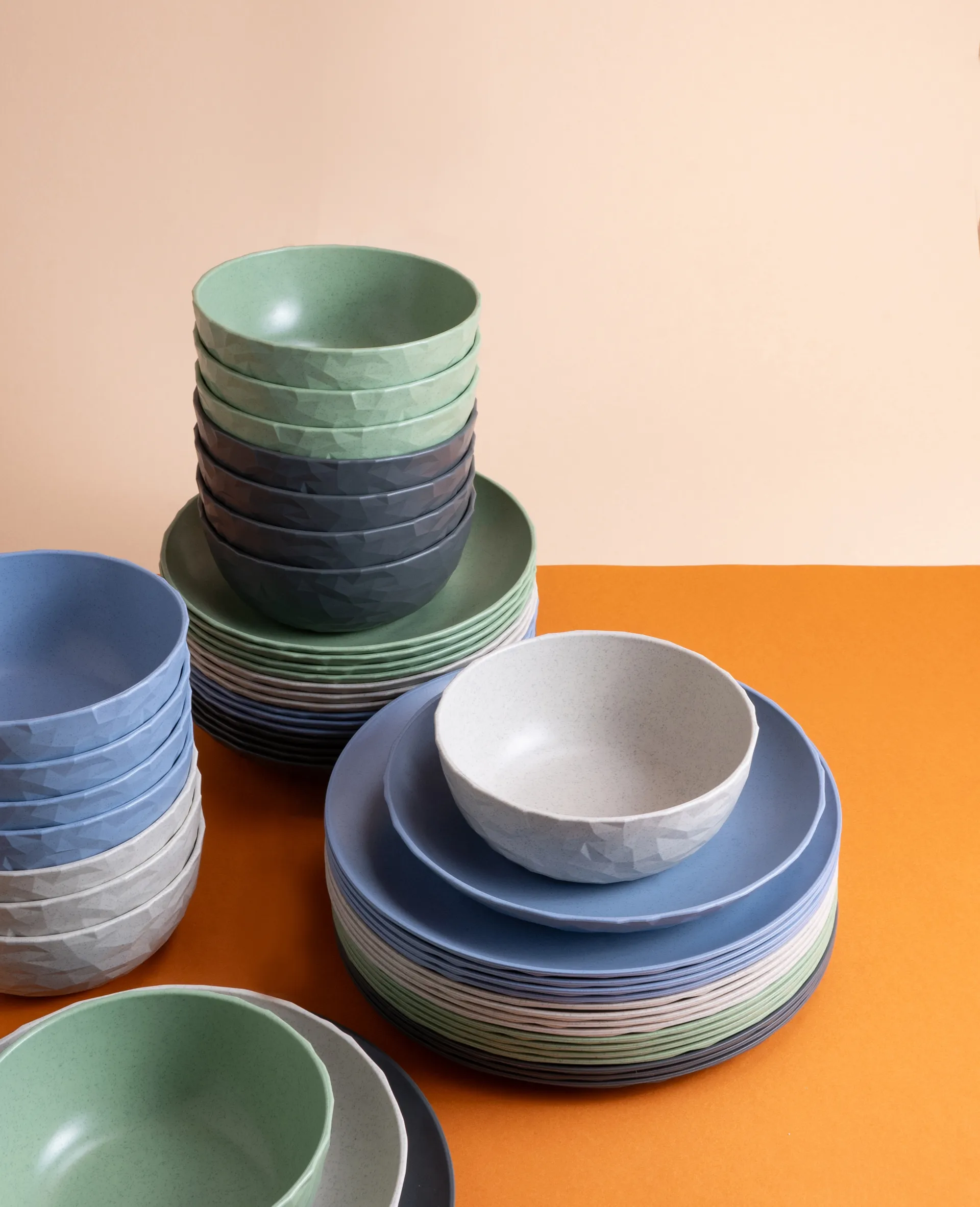 Ciotola Club Ø16,2 cm confezione da 4 biocircolare termoplastica, Nature flower blue Koziol