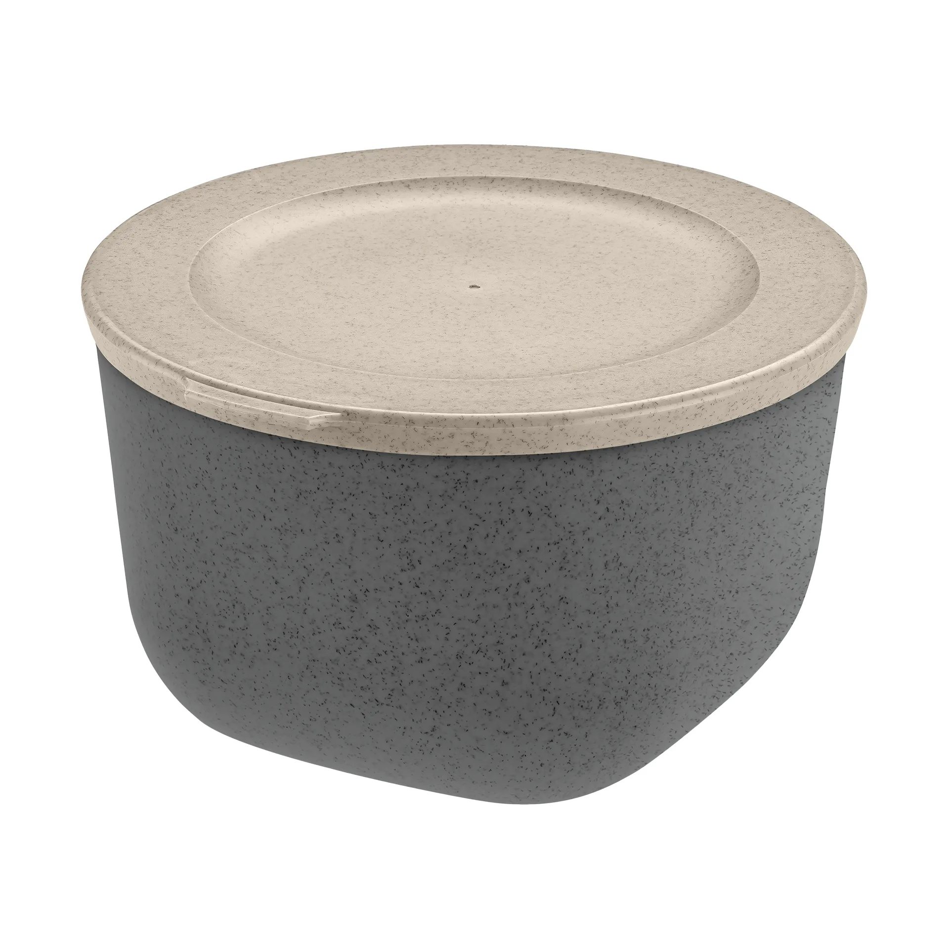 Ciotola con coperchio Connect 1 L biocircolare termoplastica, Nature ash grey Koziol