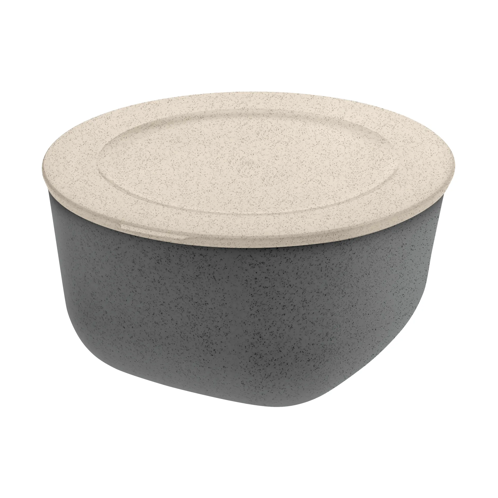 Ciotola/contenitore con coperchio Connect 2 L biocircolare termoplastica, Nature ash grey Koziol