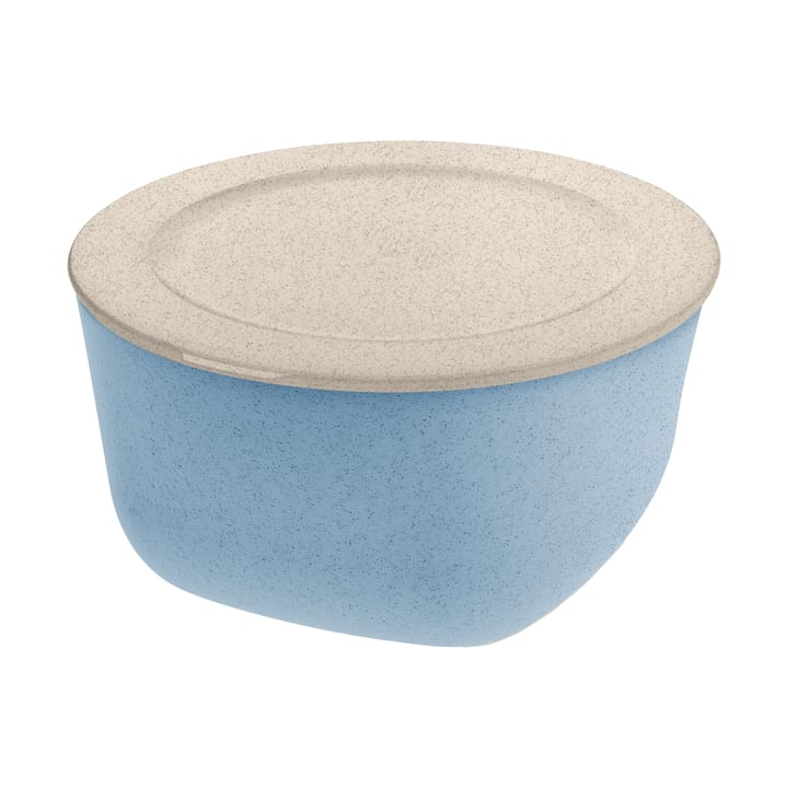 Ciotola/contenitore con coperchio Connect 4 L biocircolare termoplastica - Nature flower blue - Koziol