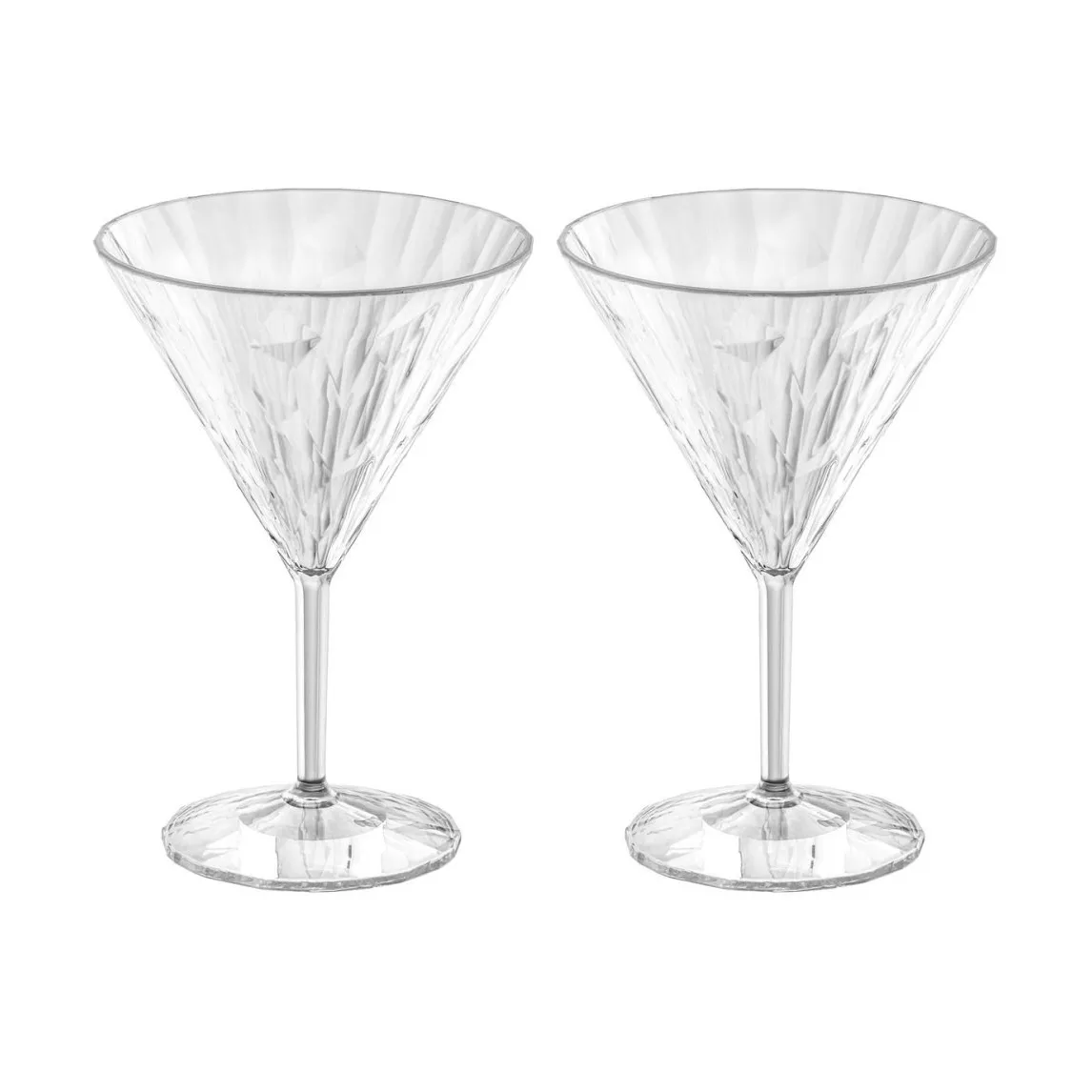 Club No. 12 bicchieri da Martini in plastica, 50 cl, confezione da 2, Cristallo trasparente Koziol
