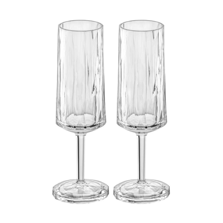 Club No. 14 calici da champagne in plastica, 10 cl, confezione da 2, Cristallo trasparente Koziol