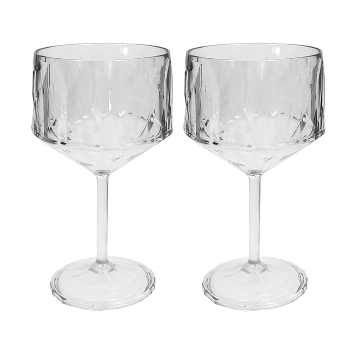 Club No. 15 bicchieri da cocktail in plastica, 40 cl, confezione da 2, Cristallo trasparente Koziol