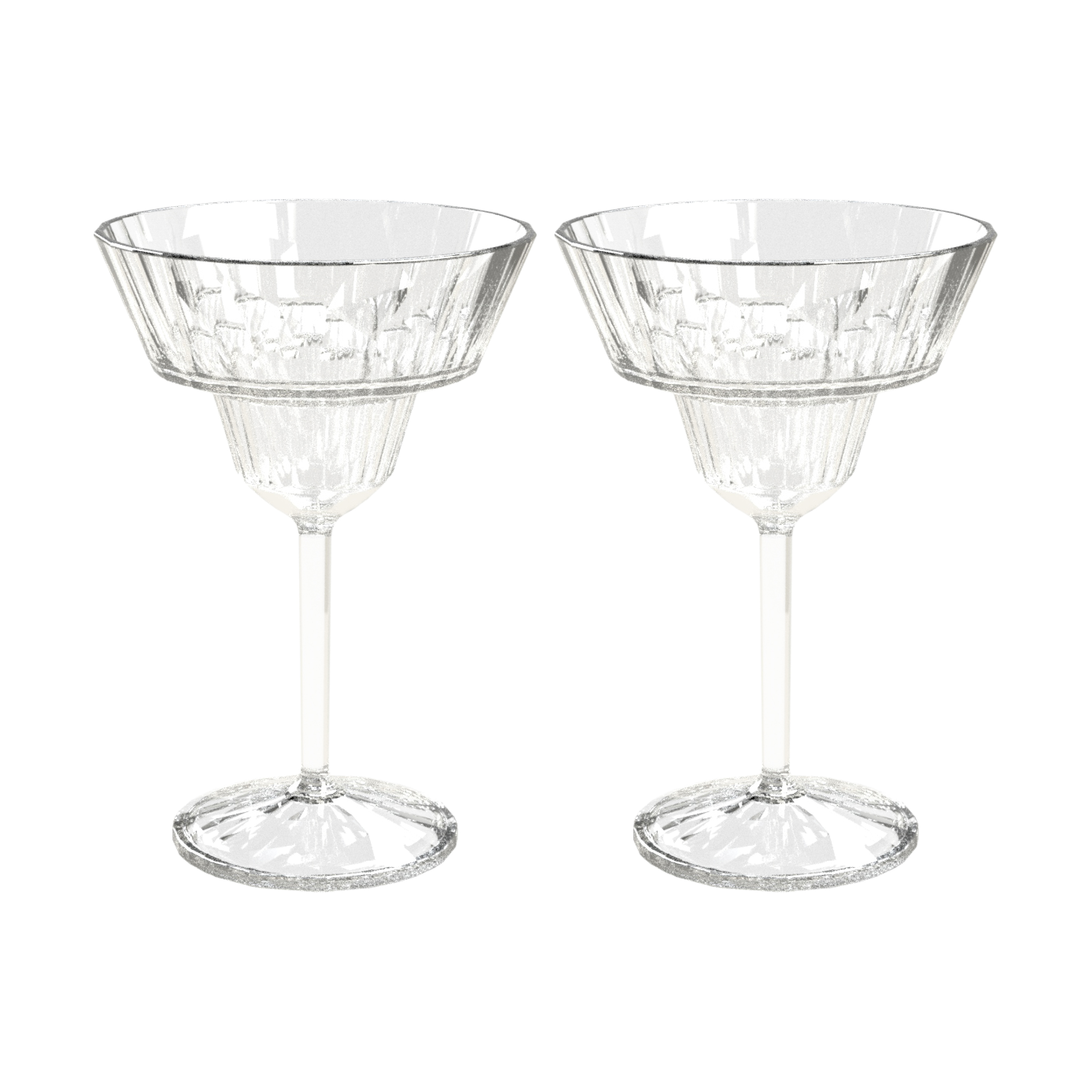 Club No. 16 bicchieri da cocktail in plastica, 25 cl, confezione da 2,  Cristallo trasparente
