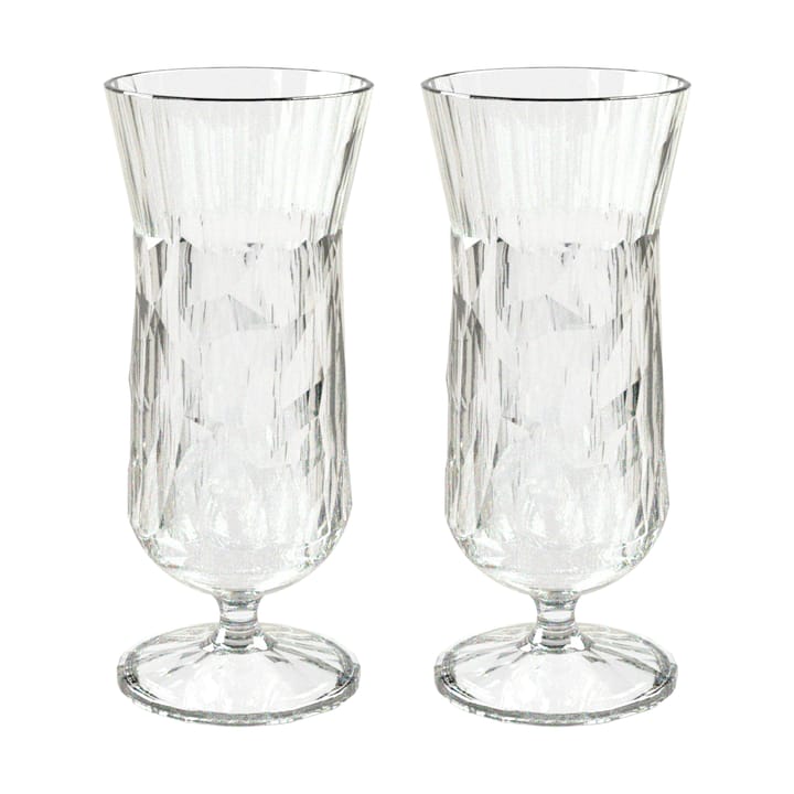 Club No. 17 bicchieri da cocktail in plastica, 40 cl, confezione da 2, Cristallo trasparente Koziol