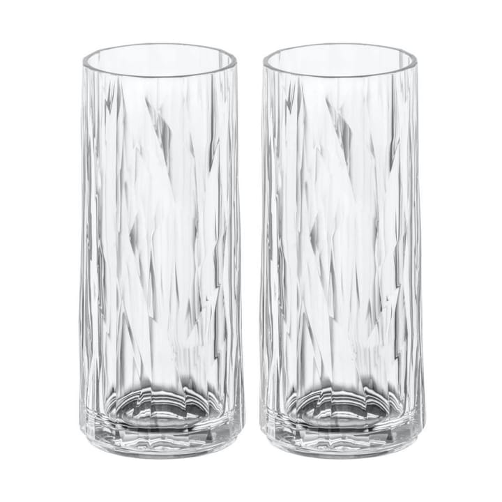 Club No. 3 bicchieri da cocktail in plastica, 25 cl, confezione da 2 - Cristallo trasparente - Koziol
