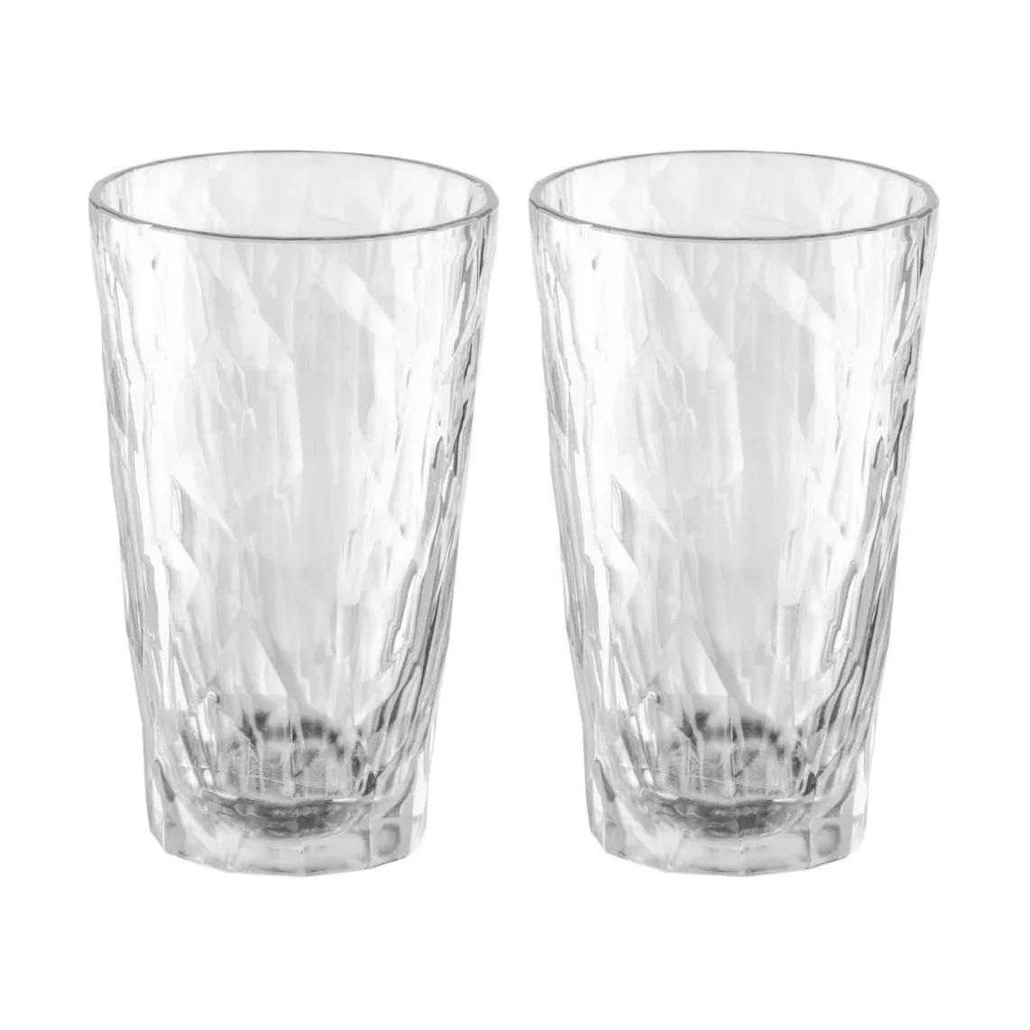 Club No. 6 bicchieri da cocktail in plastica, 30 cl, confezione da 2, Cristallo trasparente Koziol