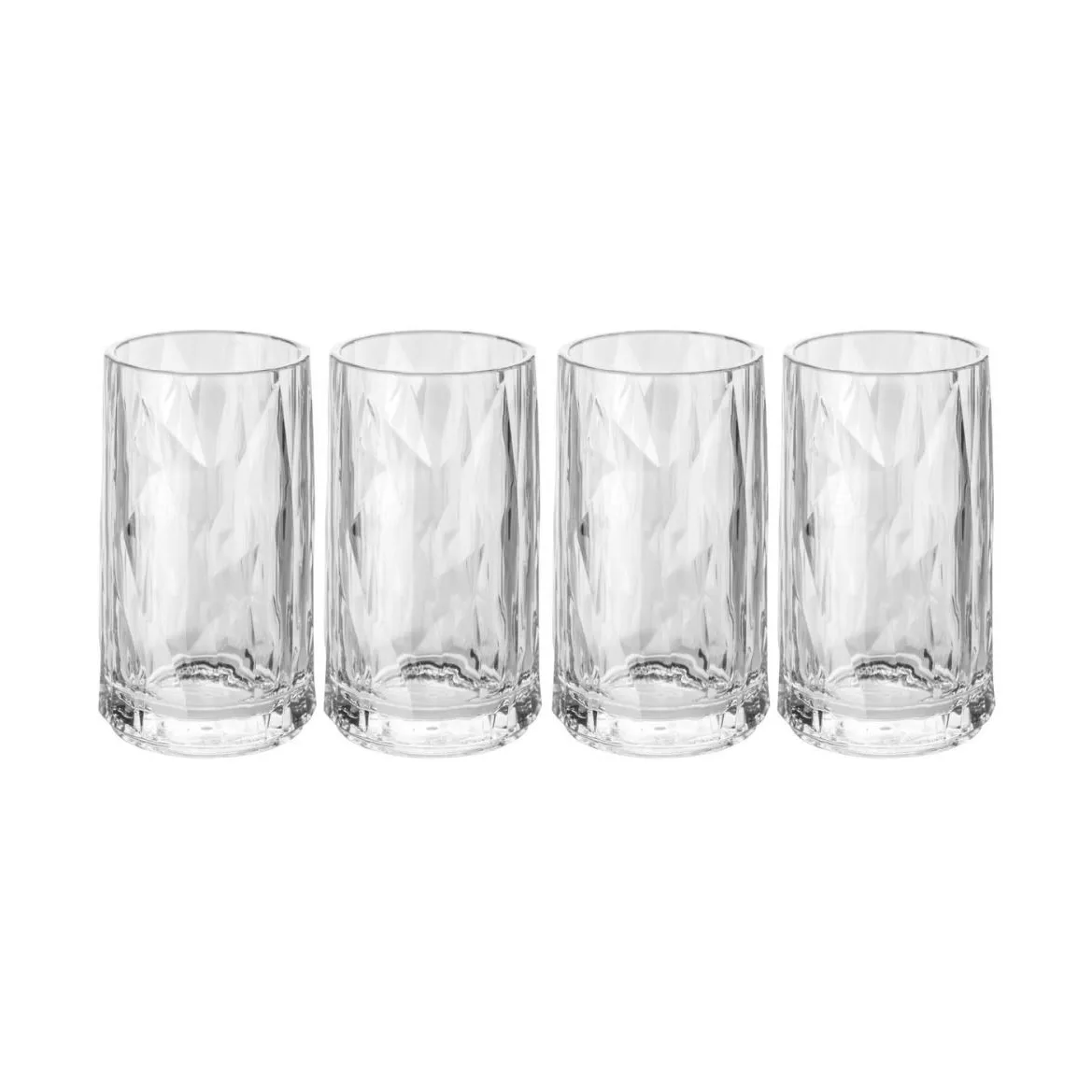 Club No. 7 bicchieri da shot in plastica, 4 cl, confezione da 4, Cristallo trasparente Koziol