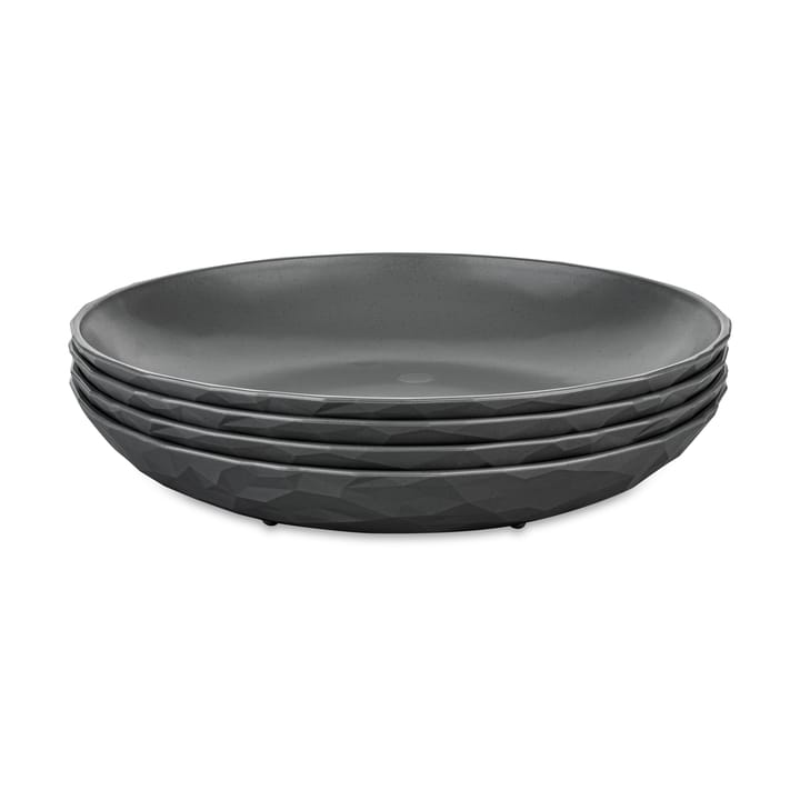 Piatto fondo Club Ø22 cm confezione da 4 biocirk termoplastica - Nature ash grey - Koziol