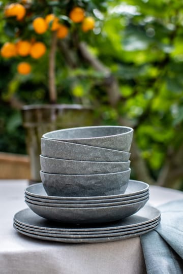 Piatto fondo Club Ø22 cm confezione da 4 biocirk termoplastica - Nature ash grey - Koziol