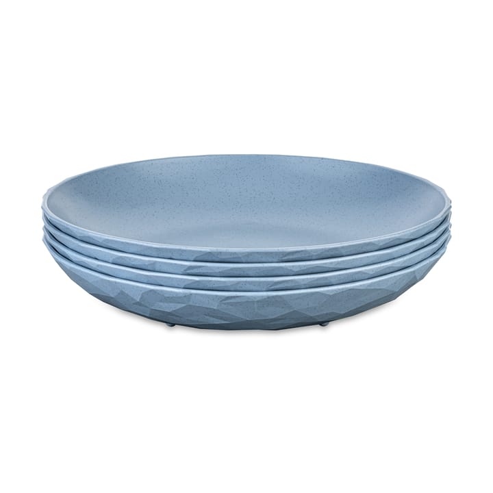 Piatto fondo Club Ø22 cm confezione da 4 biocirk termoplastica - Nature flower blue - Koziol