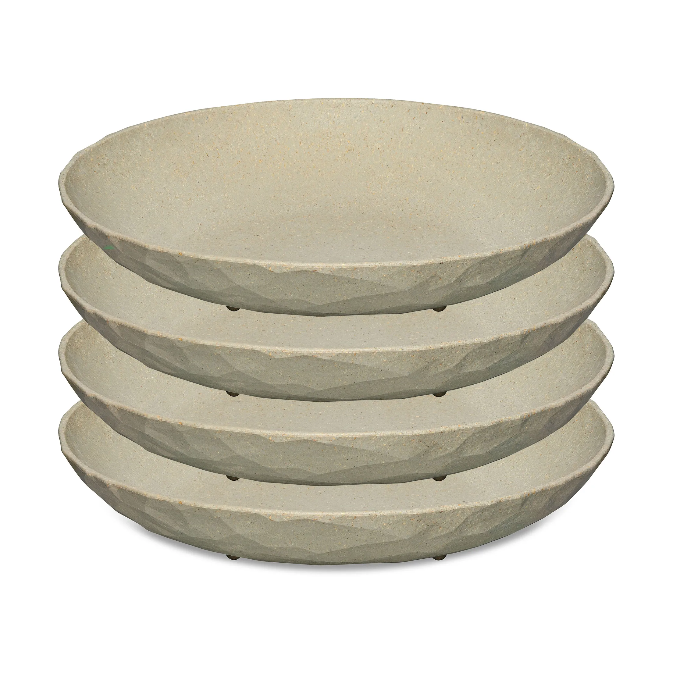 Koziol Club M Piatto Fondo Rotondo In Termoplastica - Grigio Organico, 22 Cm - Lavabile, Impilabile, Ideale Per Esterni
