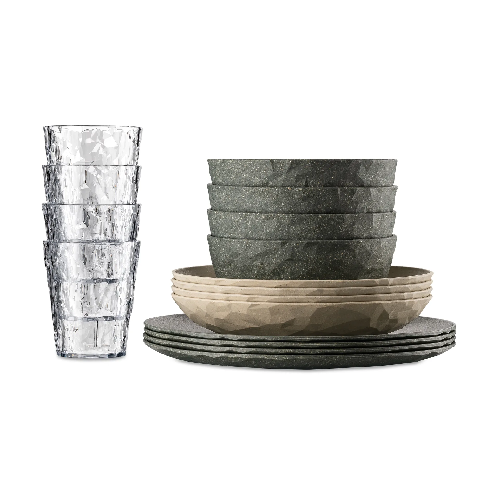 Servizio Club Göteborg 16 pezzi biocircolare termoplastica, Multi Koziol