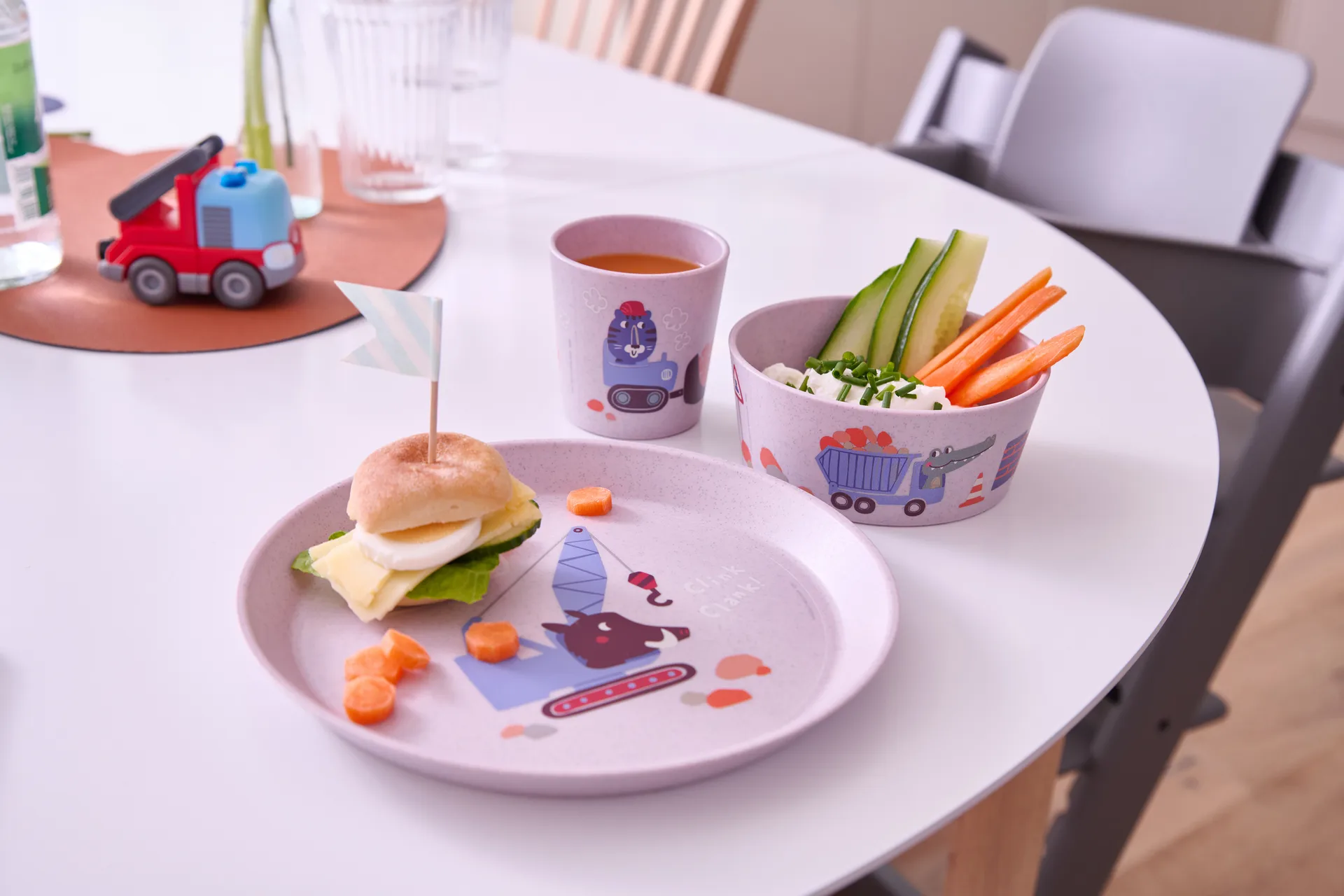 Servizio per bambini Connect, 3 pezzi, Camion Koziol