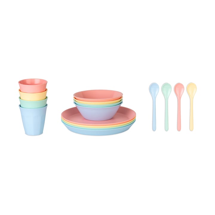 Set di stoviglie Nora Macarons 16 pezzi - Multi - Koziol