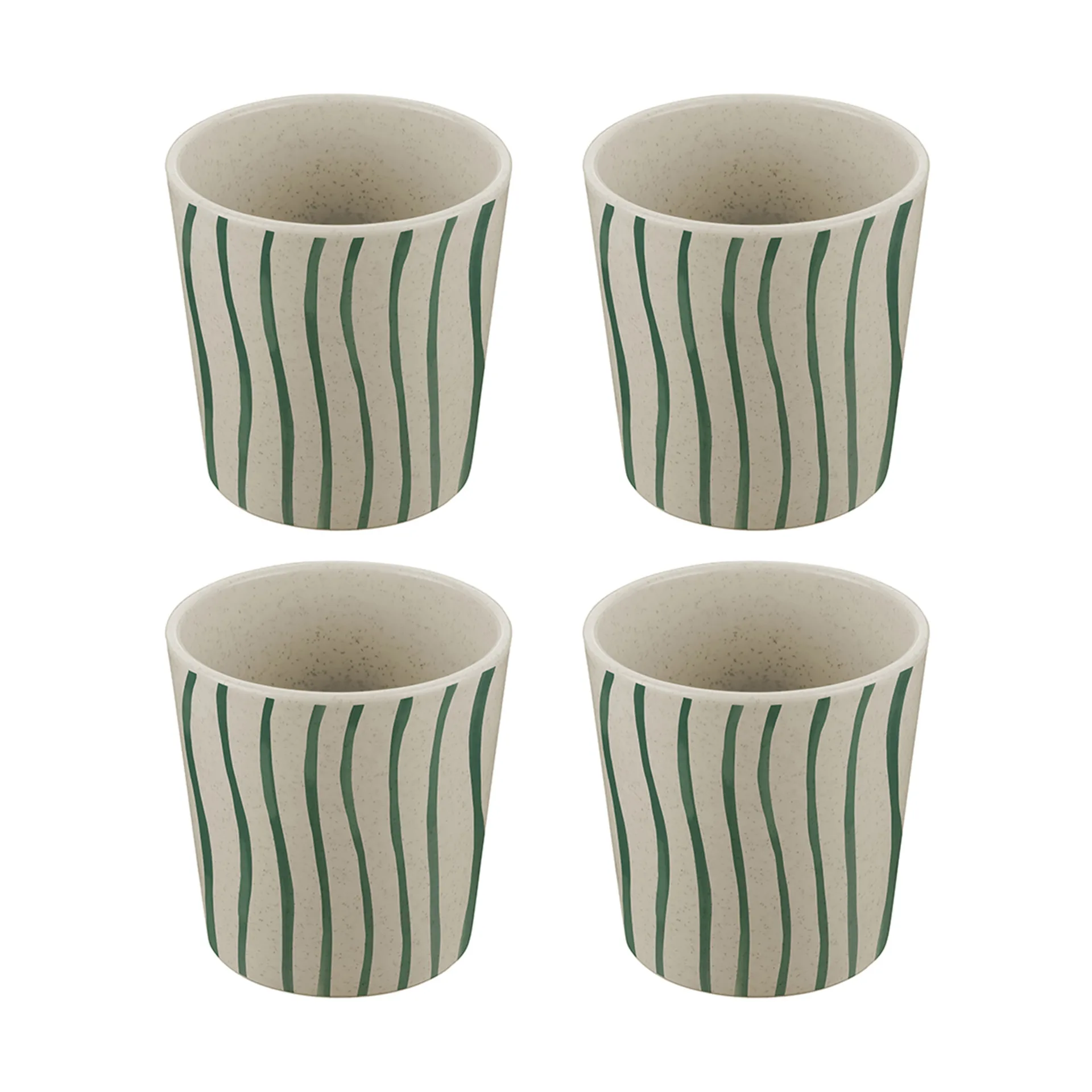 Tazza Connect piccola, 19 cl, confezione da 4, Monstera stripes Koziol