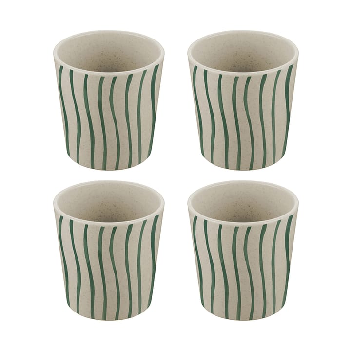 Tazza Connect piccola, 19 cl, confezione da 4 - Monstera stripes - Koziol