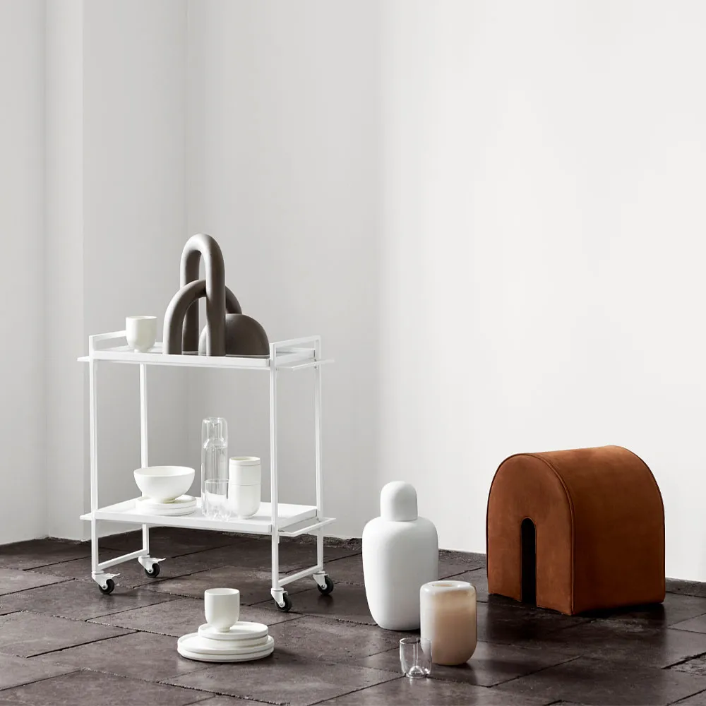 Carrello da servizio Bauhaus, nero Kristina Dam Studio