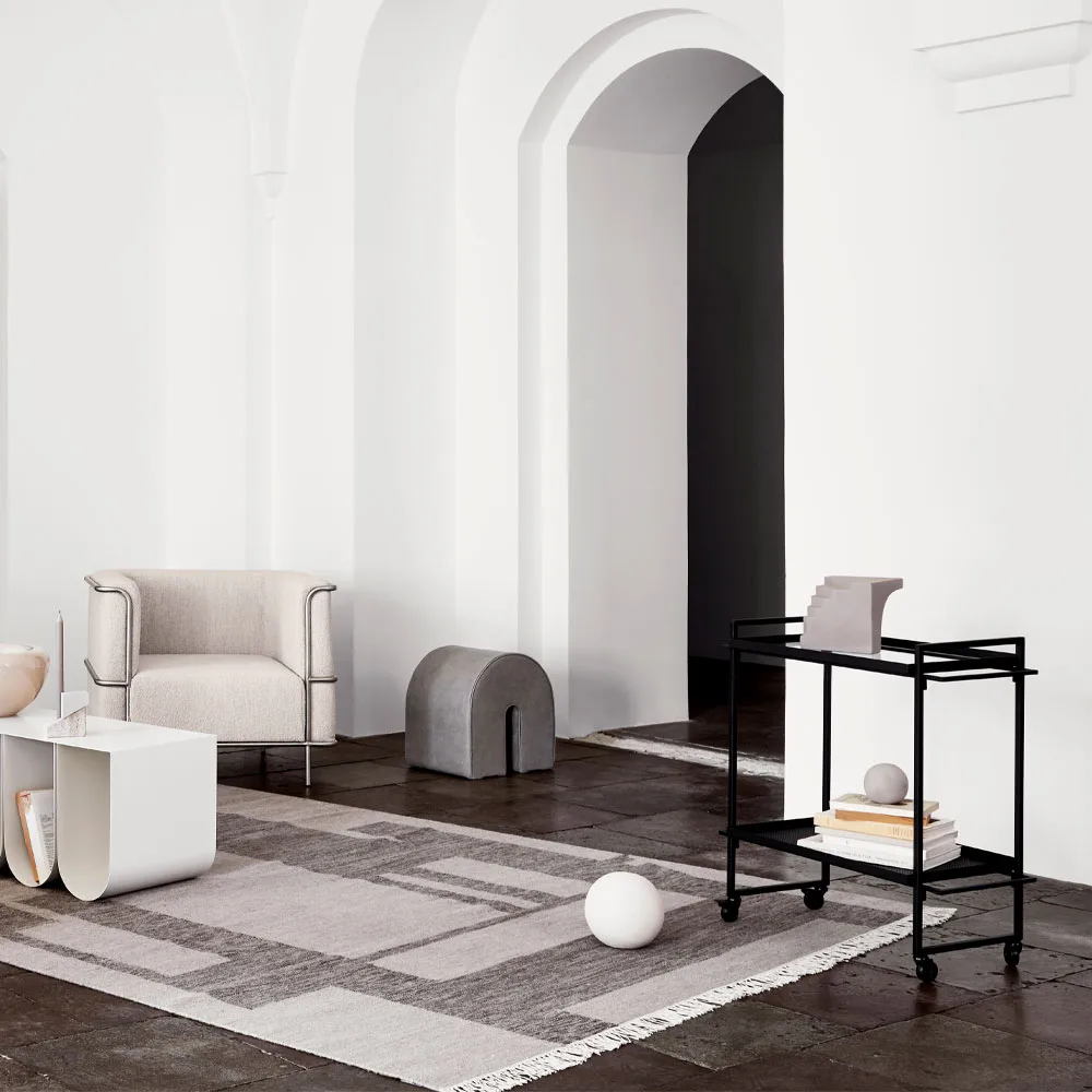 Carrello da servizio Bauhaus, nero Kristina Dam Studio