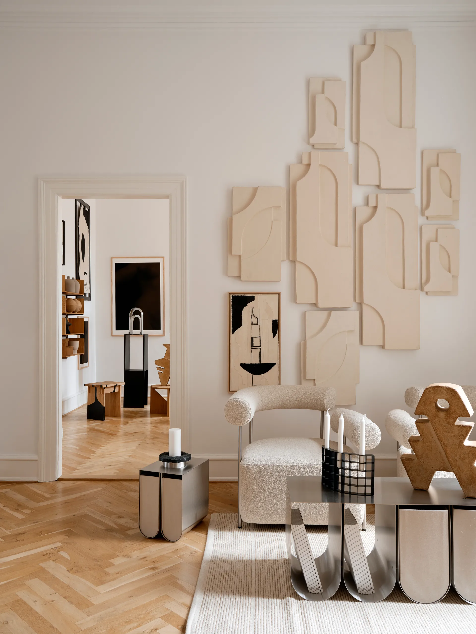 Decorazione da parete Serif Relief M, Off white Kristina Dam Studio