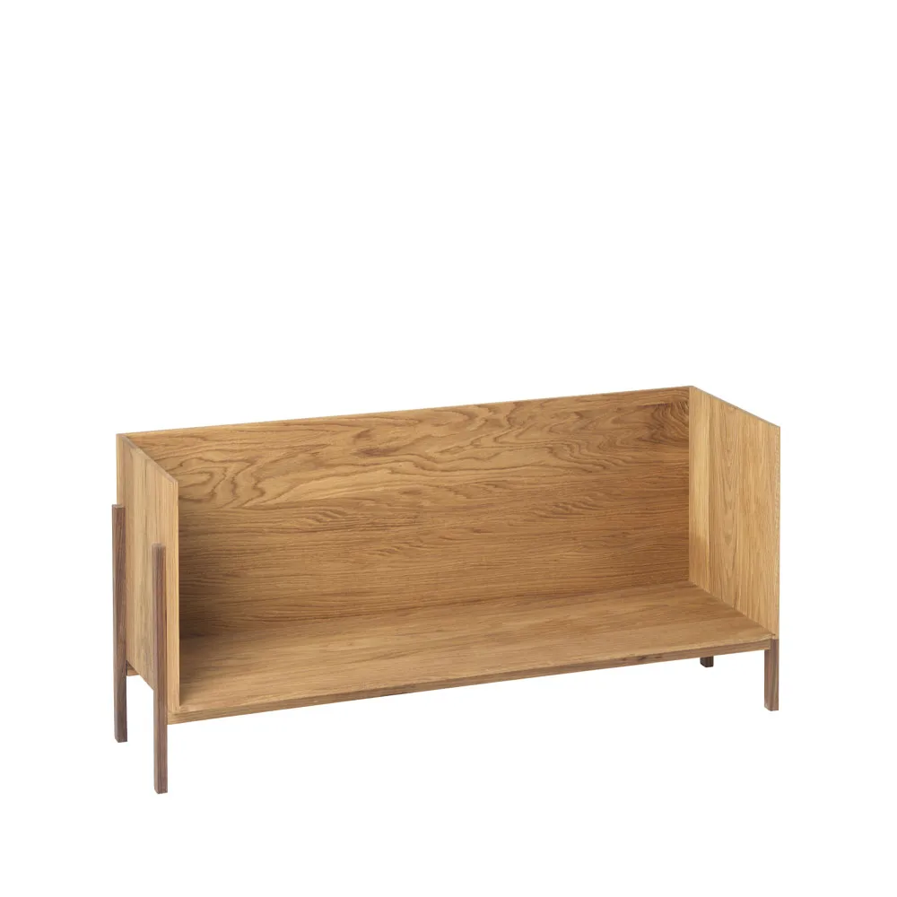 Mensola Stack, rovere, pezzo aggiuntivo, struttura in noce oliato scuro Kristina Dam Studio