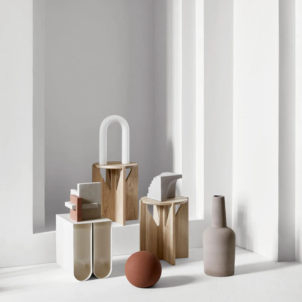 Sgabello Stool, rovere, nero Kristina Dam Studio