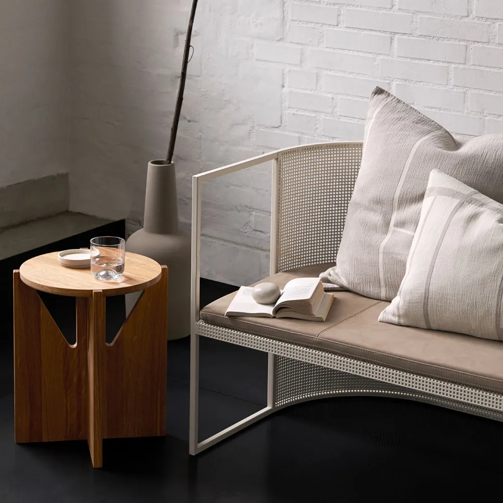 Stool sgabello rotondo, Rovere, Ø36x42 cm Kristina Dam Studio