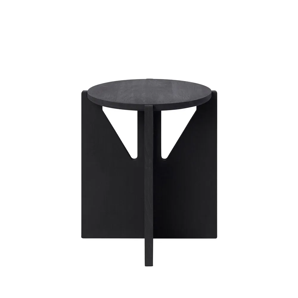 Stool sgabello rotondo, Rovere, nero, Ø36x42 cm Kristina Dam Studio