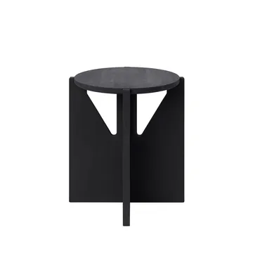 Stool sgabello rotondo - Rovere, nero, Ø36x42 cm - Kristina Dam Studio