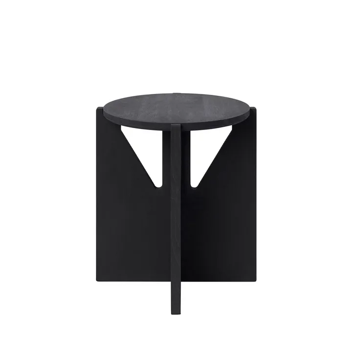 Stool sgabello rotondo - Rovere, nero, Ø36x42 cm - Kristina Dam Studio
