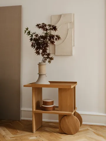 Tavolino laterale Axis 42x80 cm - Rovere laccato in tonalità calda - Kristina Dam Studio