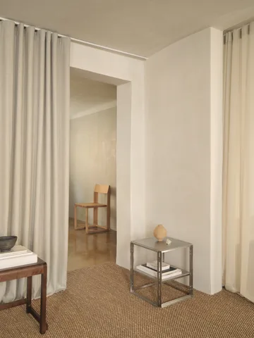 Tavolino laterale Foldable 40x40 cm - Acciaio inox spazzolato - Kristina Dam Studio