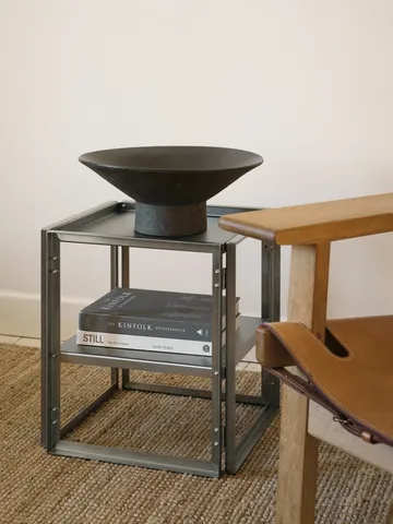 Tavolino laterale Foldable 40x40 cm - Acciaio inox spazzolato - Kristina Dam Studio