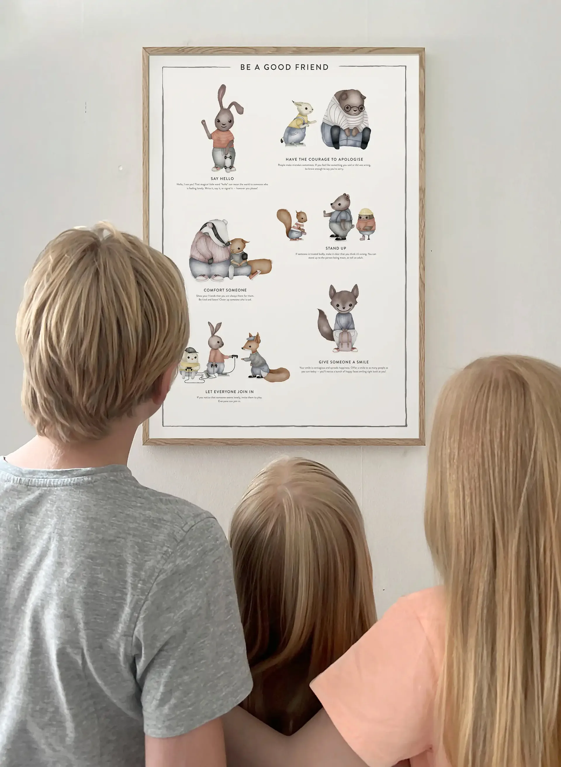 Poster Be a good friend, 30x40 cm Kunskapstavlan®