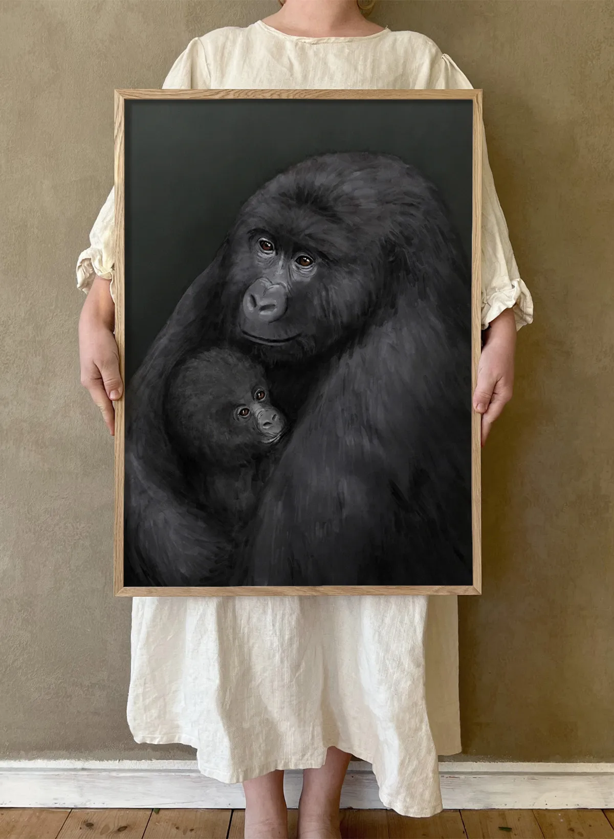 Poster gorilla di montagna, 50x70 cm Kunskapstavlan®