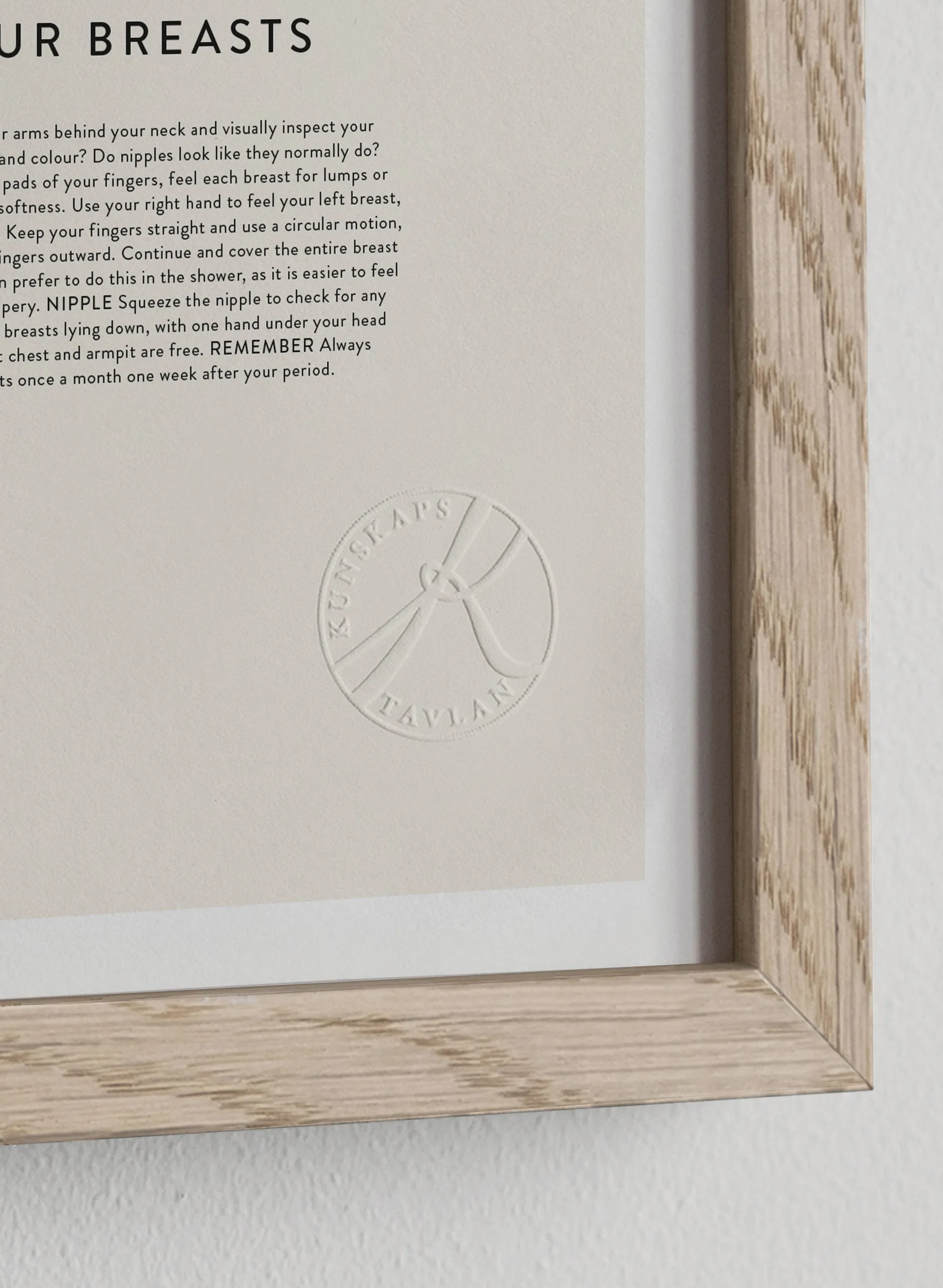 Poster Love your breasts, 30x40 cm Kunskapstavlan®