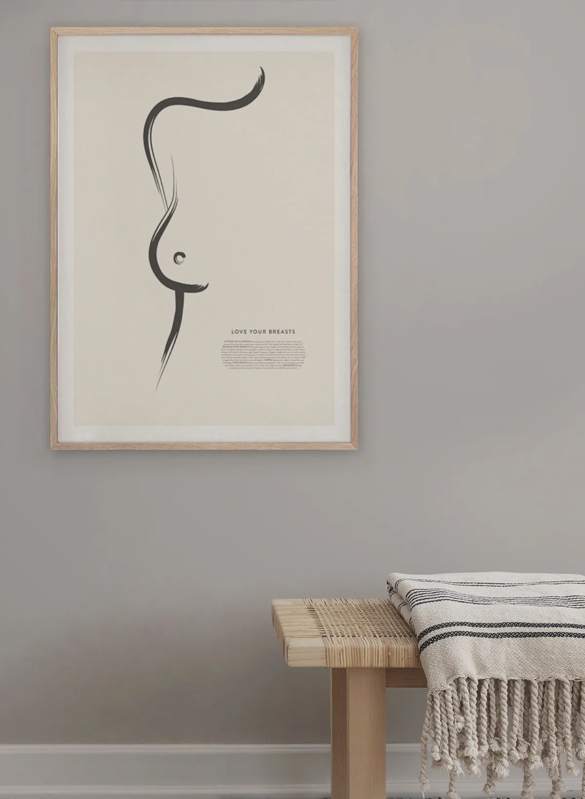 Poster Love your breasts, 30x40 cm Kunskapstavlan®