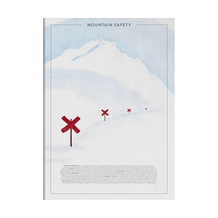 Poster sicurezza in montagna - 50x70 cm - Kunskapstavlan®