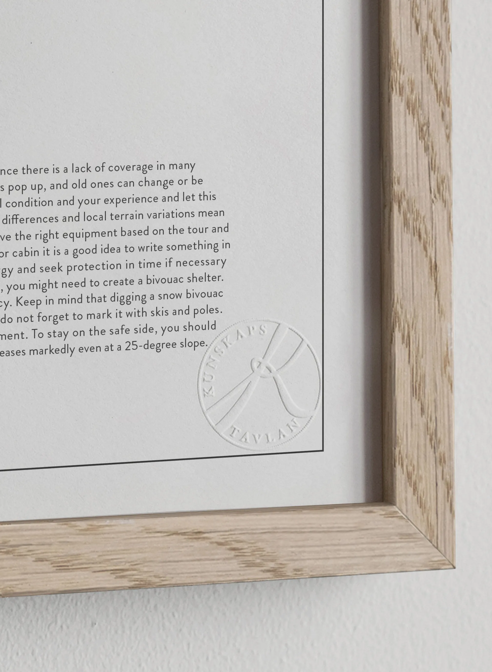 Poster sicurezza in montagna, 50x70 cm Kunskapstavlan®