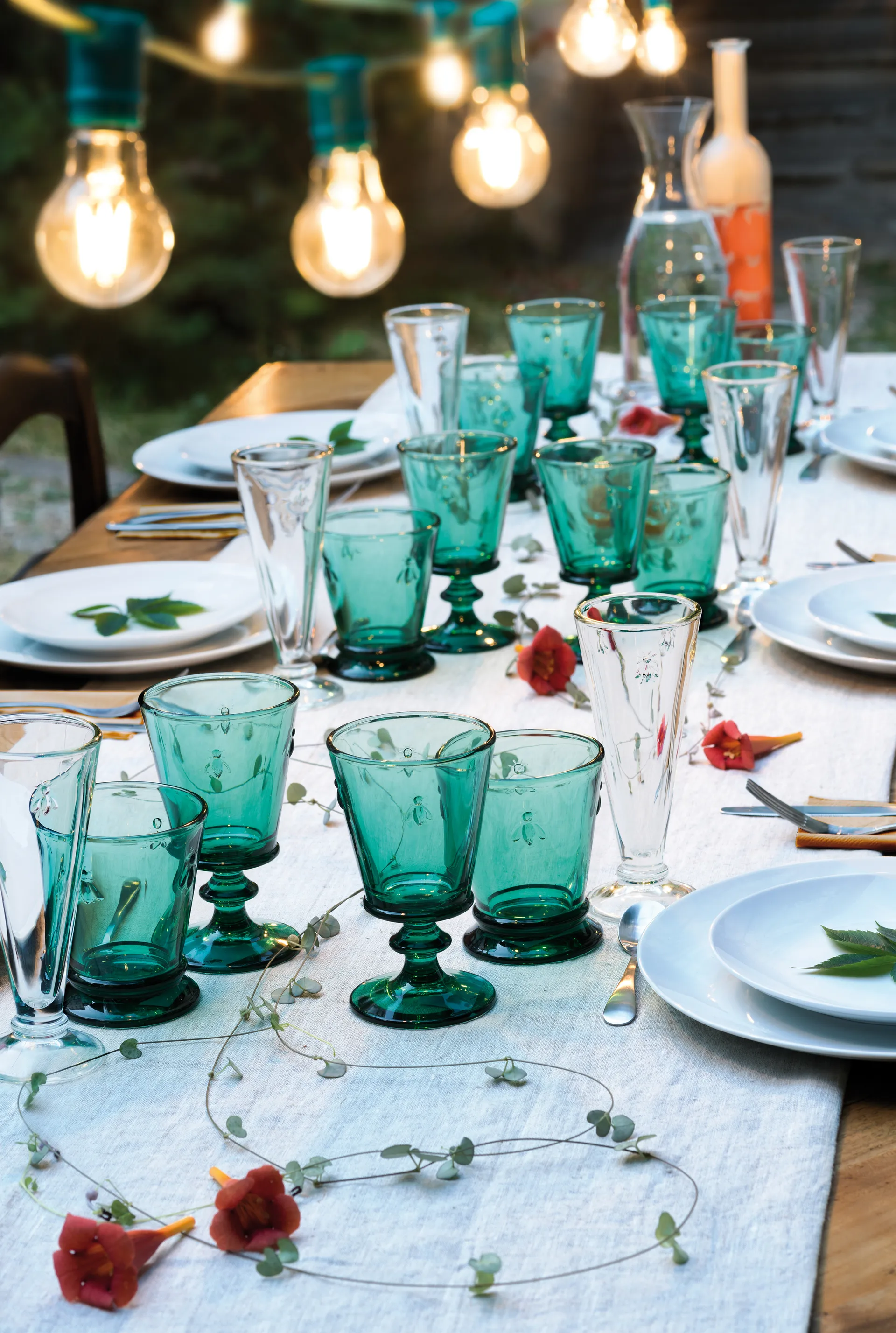 Calice da vino Abeille, 24 cl, confezione da 6, Verde smeraldo La Rochère